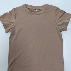 迪拜档口单 寻童装牛奶丝圆领光板T恤工厂