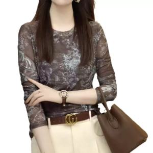 电商女装 寻弹力网纱印花面料（春夏款备料）