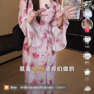 电商直播 寻雪纺连衣裙加工厂